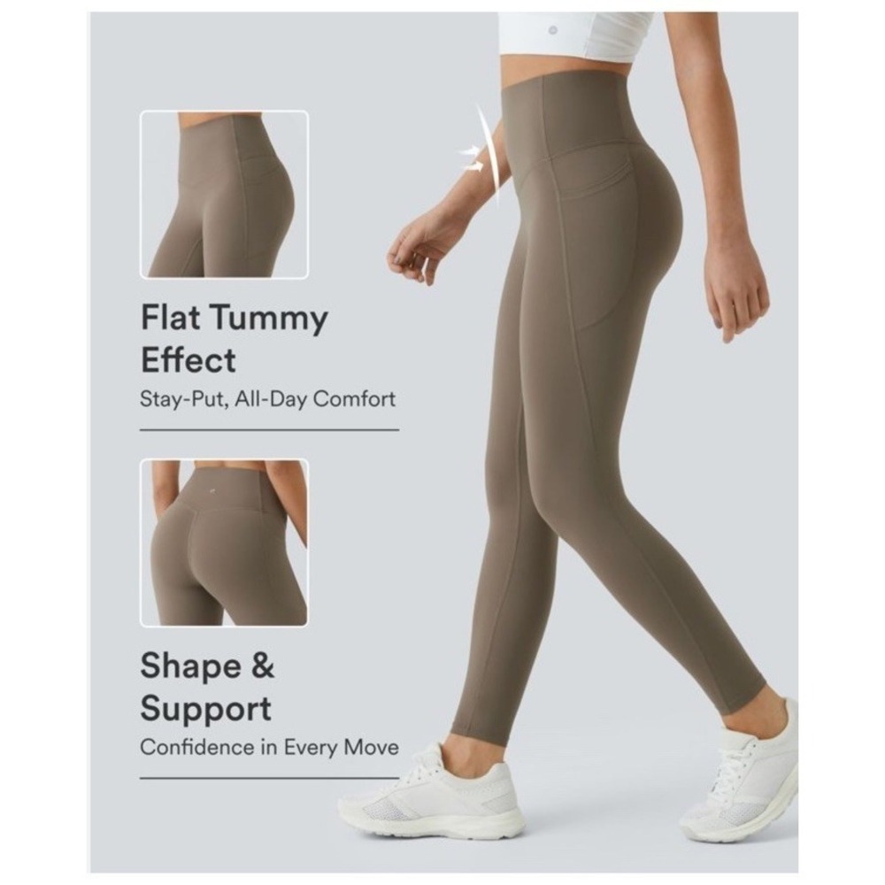 HALARA(2 Pair) Women's High Waisted Tummy Control But Lifting Leggings SzS/M